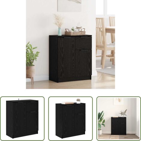 Credenza Rovere Nero -  Credenza Rovere Nero 60 x 30 x 70 cm Legno multistrato