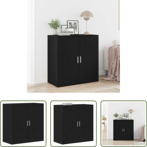Credenza Rovere Nero -  Credenza Rovere Nero 79 x 38 x 80 cm Legno multistrato