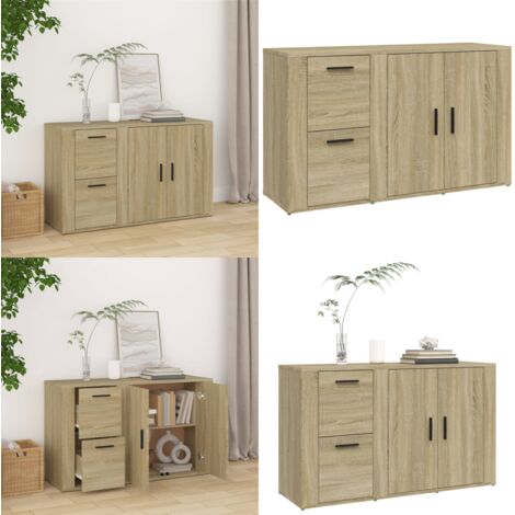 Credenza Rovere Sonoma 100x33x59,5 cm in Legno Multistrato - Credenza in legno - Credenza con piano d'appoggio