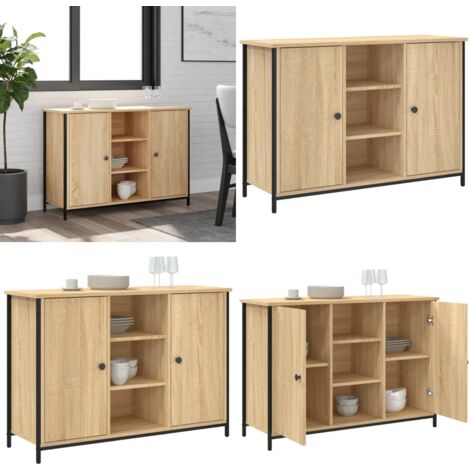 Credenza Rovere Sonoma 100x35x70 cm in Legno Multistrato - Credenza Rovere Sonoma - Credenza in legno