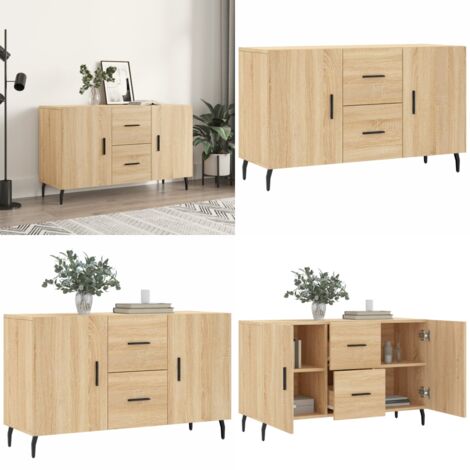 Credenza Rovere Sonoma 100x36x60 cm in Legno Multistrato - Credenza moderna - Credenza in legno multistrato