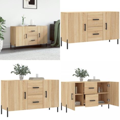 Credenza Rovere Sonoma 100x36x60 cm in Legno Multistrato - Credenza moderna - Credenza in legno multistrato