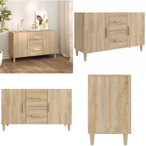Credenza Rovere Sonoma 100x36x60 cm in Legno Multistrato - Credenza multistrato - Credenza in Rovere Sonoma