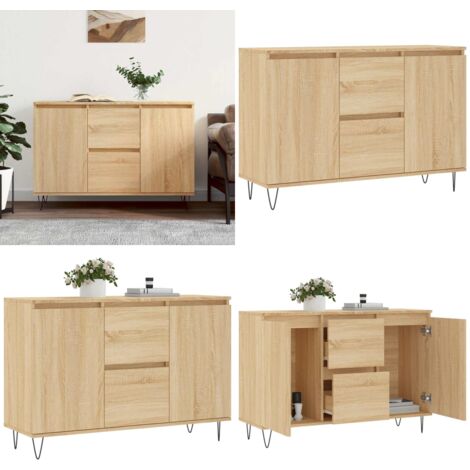 Credenza Rovere Sonoma 101,5x35x70 cm in Legno Multistrato - Credenza in legno multistrato - Credenza in legno Rovere Sonoma