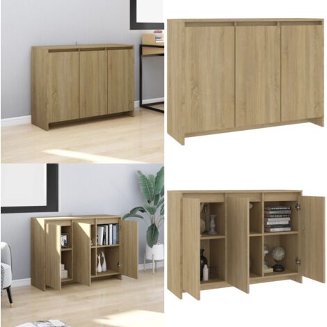 Credenza Rovere Sonoma 102x33x75 cm in Truciolato - Credenza rovere sonoma - Credenza moderna