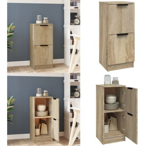 Credenza Rovere Sonoma 30x30x70 cm in Legno Multistrato - Credenza multistrato - Credenza in Rovere Sonoma