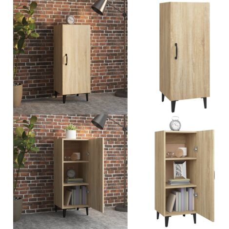 Credenza Rovere Sonoma 34,5x34x90 cm in Legno Multistrato - Credenza in legno - Credenza Rovere Sonoma