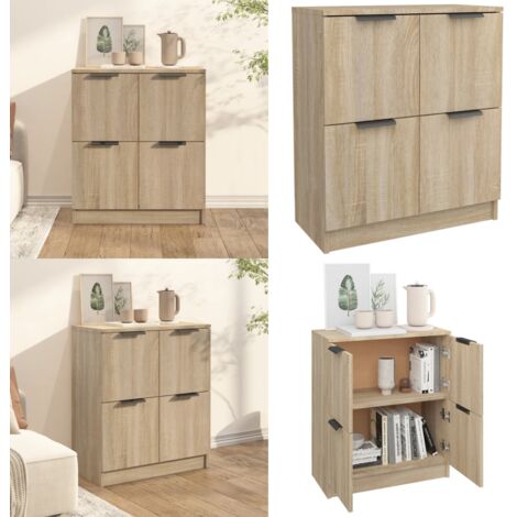 Credenza Rovere Sonoma 60x30x70 cm in Legno Multistrato - Credenza Rovere Sonoma - Credenza moderna