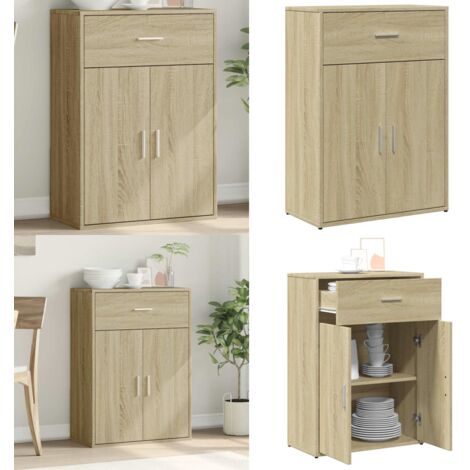 Credenza Rovere Sonoma 60x30x84 cm in Legno Multistrato - Credenza in legno multistrato - Credenza in legno Rovere Sonoma
