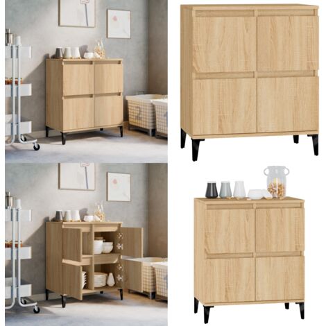 Credenza Rovere Sonoma 60x35x70 cm in Legno Multistrato - Credenza in legno multistrato - Credenza in legno rovere