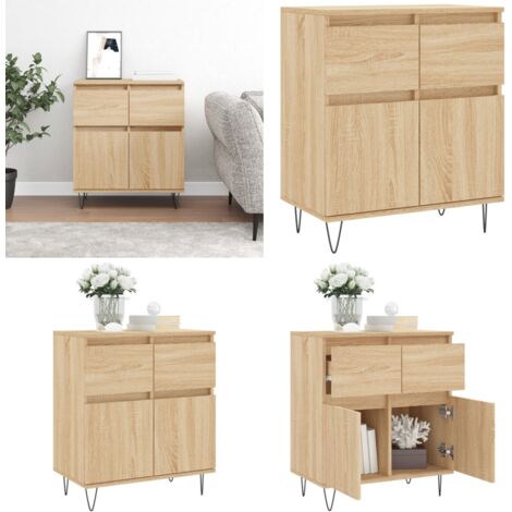 Credenza Rovere Sonoma 60x35x70 cm in Legno Multistrato - Credenza in legno multistrato - Credenza in legno Rovere Sonoma