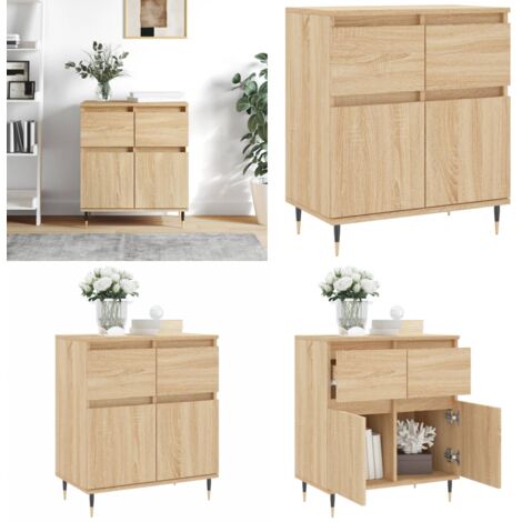 Credenza Rovere Sonoma 60x35x70 cm in Legno Multistrato - Credenza in legno multistrato - Credenza in legno Rovere Sonoma