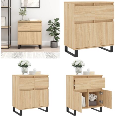 Credenza Rovere Sonoma 60x35x70 cm in Legno Multistrato - Credenza in legno multistrato - Credenza in legno Rovere Sonoma