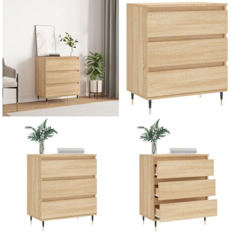Credenza Rovere Sonoma 60x35x70 cm in Legno Multistrato - Credenza in legno multistrato - Credenza in legno Rovere Sonoma