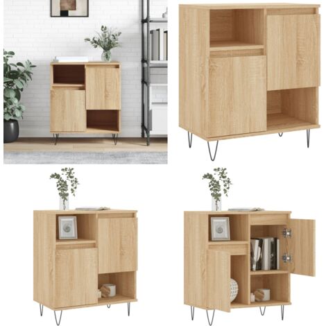 Credenza Rovere Sonoma 60x35x70 cm in Legno Multistrato - Credenza in legno multistrato - Credenza in legno Rovere Sonoma