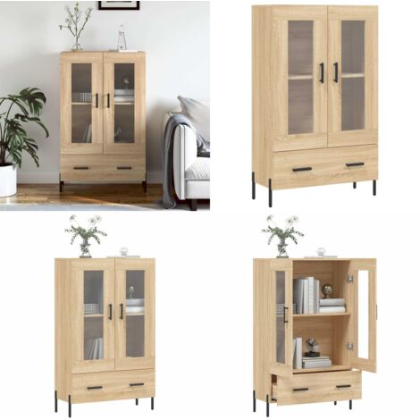 Credenza Rovere Sonoma 69,5x31x115 cm in Legno Multistrato - Credenza moderna - Credenza in legno multistrato