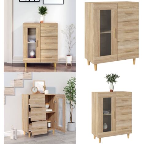 Credenza Rovere Sonoma 69,5x34x90 cm in Legno Multistrato - Credenza in legno multistrato - Credenza in Rovere Sonoma
