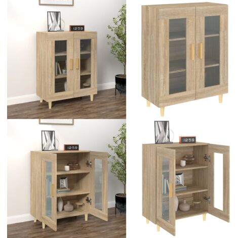 Credenza Rovere Sonoma 69,5x34x90 cm in Legno Multistrato - Credenza in legno multistrato - Credenza in vetro