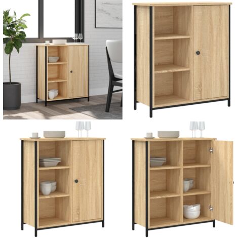 Credenza Rovere Sonoma 70x30x80 cm in Legno Multistrato - Credenza in legno - Credenza con piedini regolabili