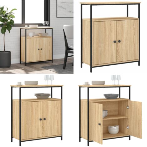 Credenza Rovere Sonoma 70x30x80 cm Legno ingegnerizzato - Credenza in legno - Credenza con piedini regolabili