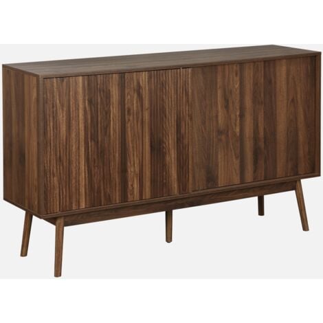 Credenza scandinava a 2 ante effetto legno, 150cm
