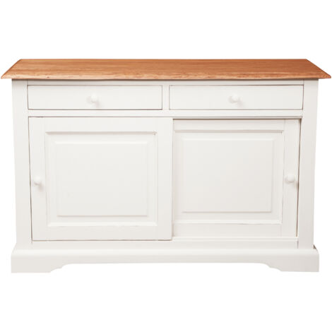 Credenza shabby chic in tiglio 142x90x50 cm Made in Italy Credenza cucina shabby chic Credenza soggiorno Credenza bianca shabby
