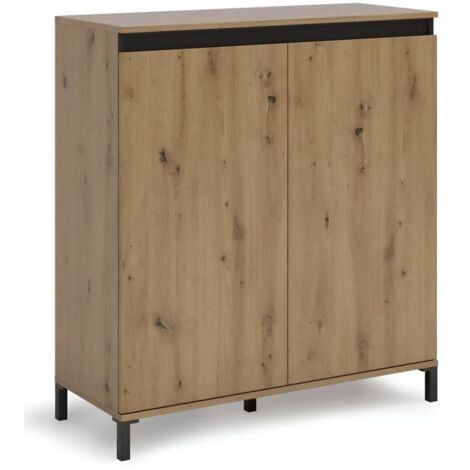 Credenza Soggiorno 2 Ante 100x110 cm Finitura in Rovere