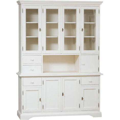 Credenza soggiorno alta 200x156x50 cm Made in Italy Mobile credenza legno massello Credenza cucina alta Buffet mobile soggiorno