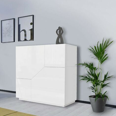 Credenza mobile cucina soggiorno madia bianca moderna Coro Bata Ardesia