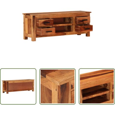 Credenza TV -  Mobile Porta TV 110x30x40 cm in Legno Massello