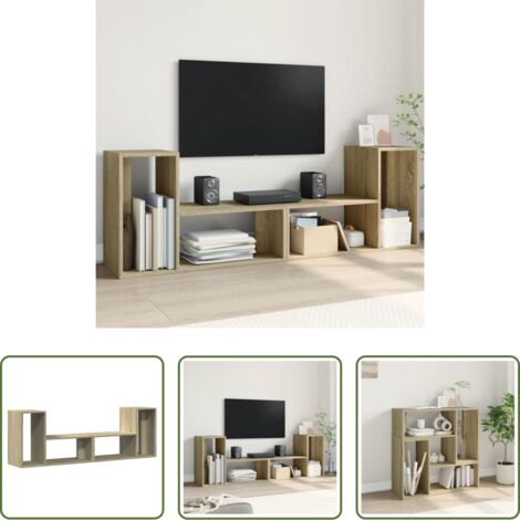 Credenza TV -  Mobili TV 2 pz Rovere Sonoma 75x30x50 cm in Legno Multistrato