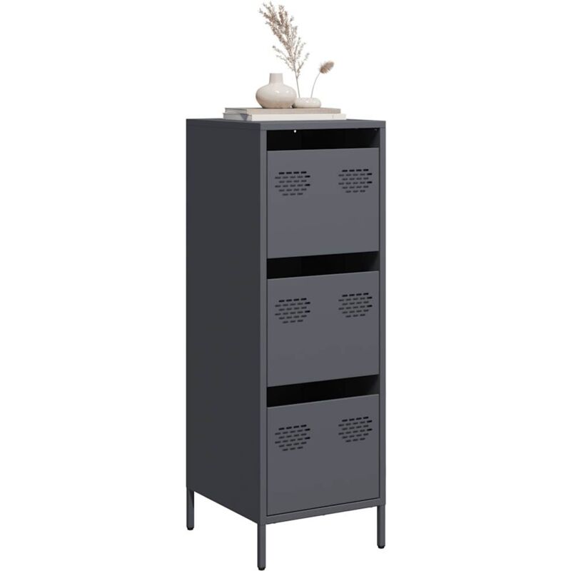 Credenza Antracite 39x35x103,5 cm Acciaio - Vidaxl