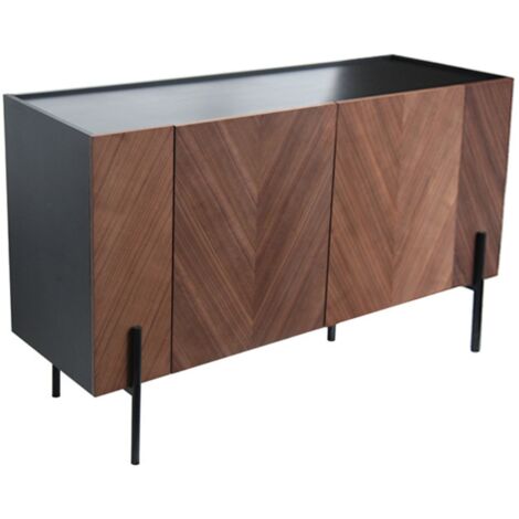 CONCEPT-USINE Credenza vintage a spina di pesce in noce da 120 cm SEQUOIA