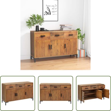Credenza vintage - Credenza Marrone 110x35x70 cm in Legno Massello di Pino