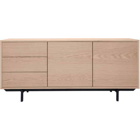 Credenza vintage in finitura legno di quercia 2 ante 3 cassetti L160 cm MANNY