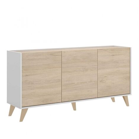 CREDENZA VINTAGE SENSO - Bianco / Naturale