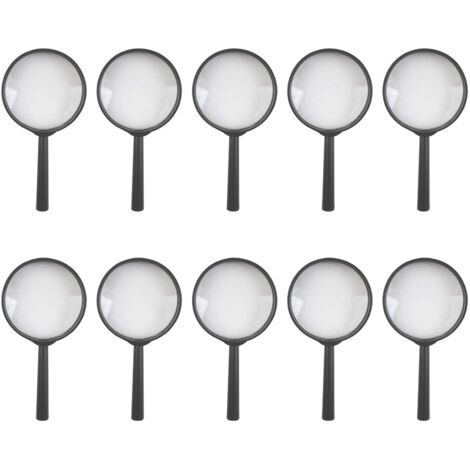 Crediri - 10 minilupas para niños de 5 aumentos, lupas portátiles de plástico para niños, juego de actividades para el aula, pequeño investigador
