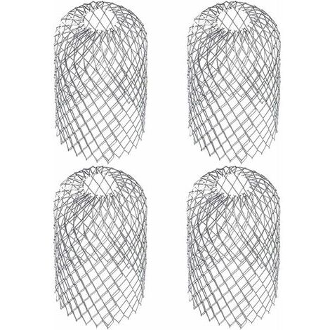 Crediri 4er-Pack Dachrinnenschutz aus Metall, erweiterbarer Filter, Laubfilter, Fallrohrschutz