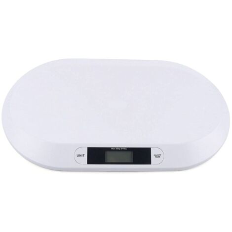 Crediri Digitale Babywaage, Babywaage mit Anti-Rutsch-Füßen und Lineal, LCD-Display, Tara-Funktion, automatische Abschaltung, bis 20 kg