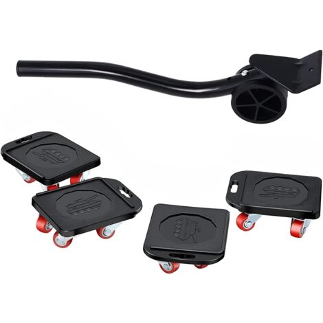 Crediri - Juego de 5 herramientas para mover muebles, deslizador, rodillo resistente para mover muebles, transportador de cajas resistente, protector de suelo para equipos de elevación, almohadillas g