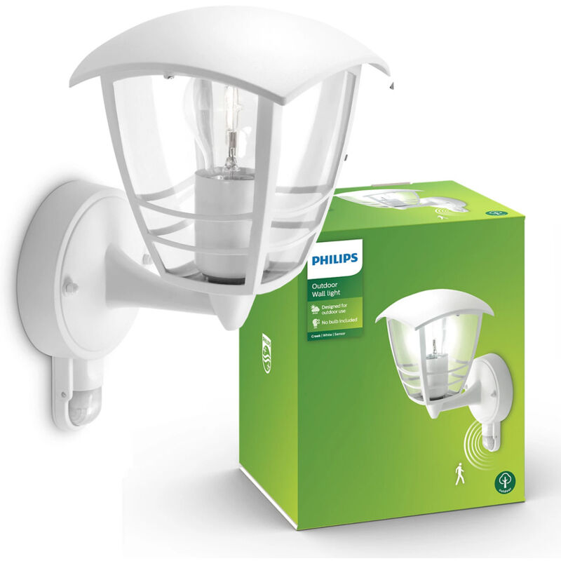 Philips - Applique murale Creek détecteur de mouvement ir blanc IP44 153883116 myGarden