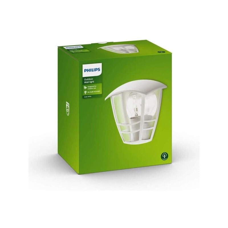 Philips - CREEK-Applique murale d'extérieur Métal H19,5cm Blanc