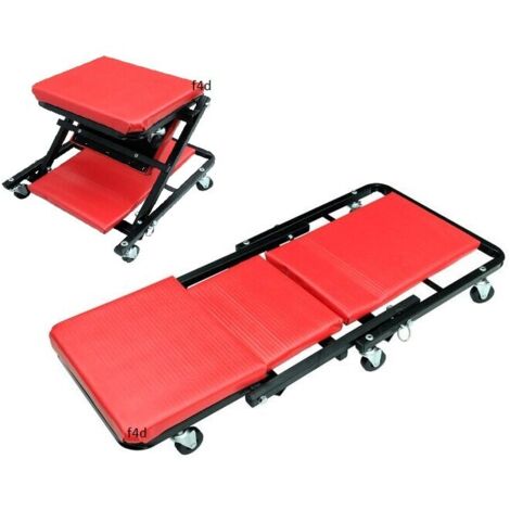 CREEPER SEAT 2 IN 1 FOLDING MECHANICS GARAGE CAR CRAWLER HEAVY DUTY CT0805