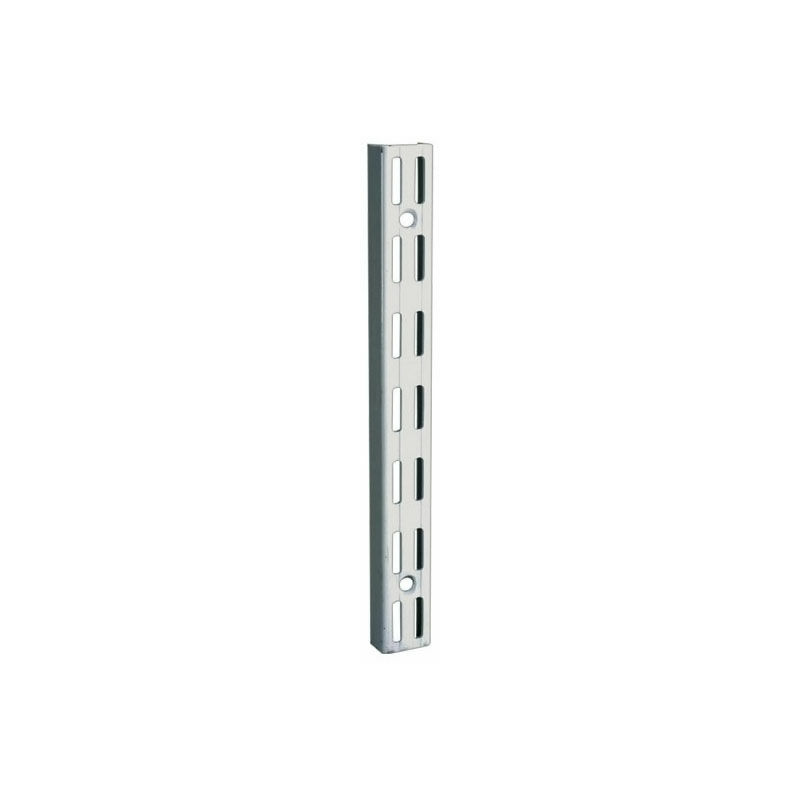 Element System - Crémaillère double en acier - entraxe 32 mm - Décor : Gris aluminium - Longueur : 950 mm - ral : 9006