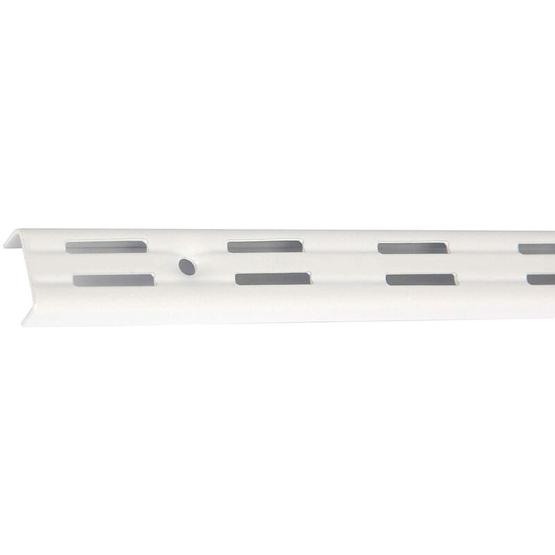 Cremaillere 3201 double perforation hauteur 140cm en epoxy blanc
