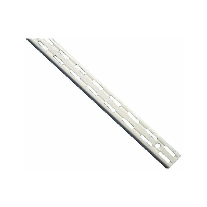 Cremaillere 3201 double perforation hauteur 95cm epoxy blanc