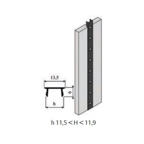 BEZAULT SAS Crémaillère d'agencement 1337L2000 aluminium - 2 m - satiné argent - VACHETTE