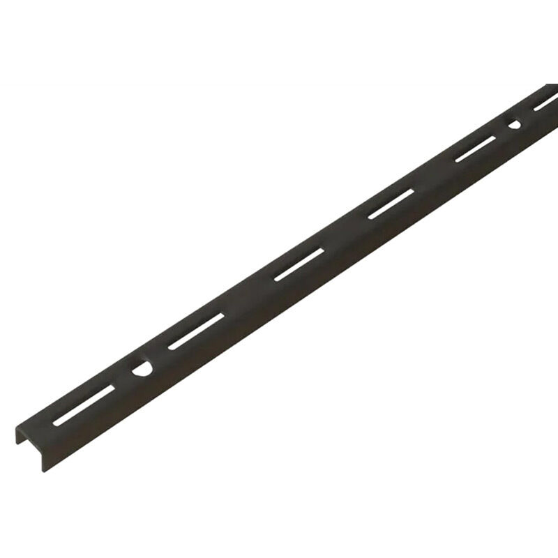 Crémaillère simple perforation - Décor : Noir mat - Longueur : 1000 mm - ral : 9005 Element System
