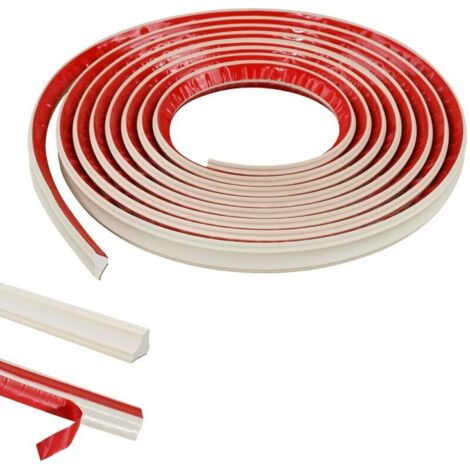 (Crème, 21 x 14 mm) Bandes de garniture de plafond flexibles autocollantes de 5 m, moulures murales en mousse pour bords de murs et de plafonds