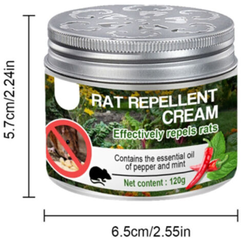 Crème Répulsive Anti-Rats Forte 120g Répulsif Rodent Natural Sans Chimique Deratization Cream